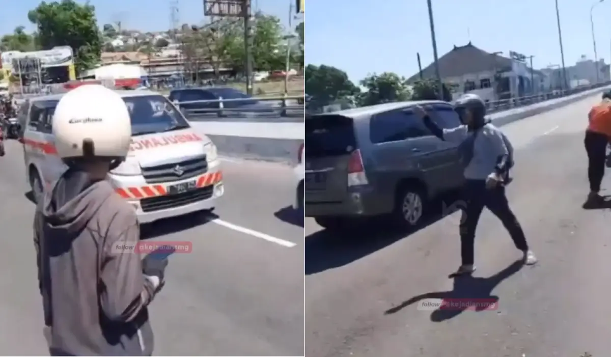 Penyelamatan korban kecelakaan di Flyover Jatingaleh