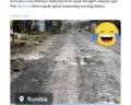 Baru Diperbaiki Jelang Kedatangan Presiden Jokowi, Jalan di Lampung Rusak Lagi Gegara Hujan