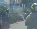 Viral Motor Terbakar di Depan Swalayan ADA Banyumanik, Diduga Kelistrikan Korslet
