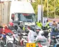Kecelakaan di Banyumanik: Truk Box Tabrak Mobil Pick Up Sayur dan Grand Max, Lalu Lintas Sempat Macet Panjang