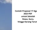 Download Gratis 7 Contoh Proposal 17 Agustus 2023 PDF untuk Sekolah, Siswa, Guru, hingga Karang Taruna