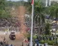 Protes di Kantor BP Batam Berakhir Ricuh: Kantor Terbakar, Petugas Terluka