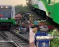 Mepet Rel Kereta Api, Situasi Pasar Surabaya Ini Bikin Warganet Ingat Vietnam