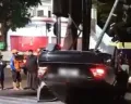 Kecelakaan Tunggal, Mobil Mercy Terbalik di Gunungpati Arah Ungaran