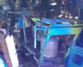 Kecelakaan Motor vs Gerobak Bakso di Gajah Raya Gayamsari, Gerobak Ringsek Parah