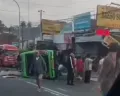 Kecelakaan Angkot Prona vs Mobil di Soka Salatiga, 1 Orang Tewas